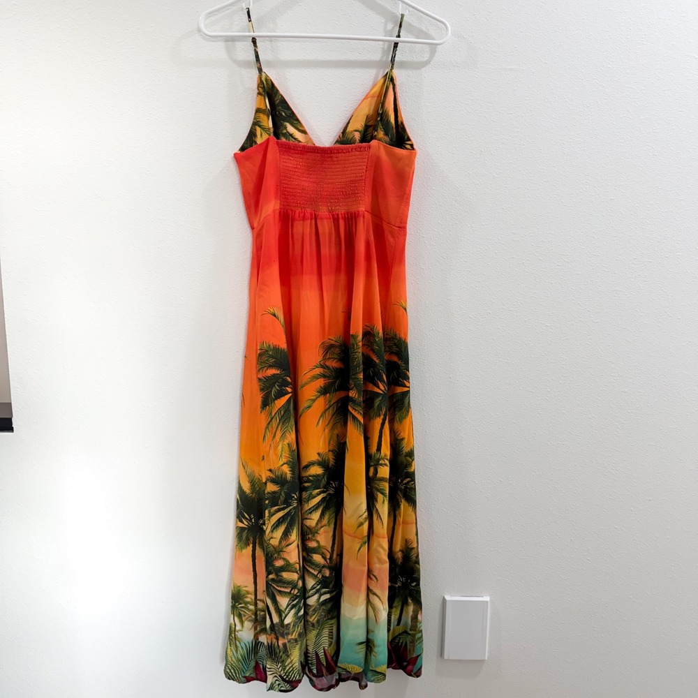 FARM Rio Tropical Floral Vibrant Maximalist Colorful Maxi Vacation Dress P/XS - Picture 3 of 5